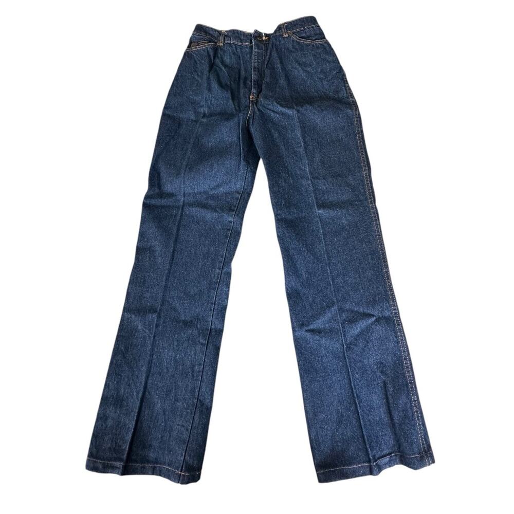 Vintage HIS Chic Jeans 28x28 Dark Blue Denim High Waist Mom Jeans